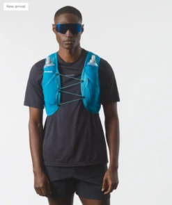 Salomon Active Skin 4 Running Vest with Flasks - Blue Danube