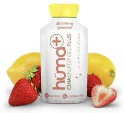 Huma Chia Energy Gel Plus - Natural High-Electrolyte Fuel -TCRunning Shop StrawberryLemonade