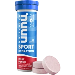 Nuun Sport Electrolyte Tablets for Optimal Hydration 30 Nuun Sport Electrolyte Tablets for Optimal Hydration -TCRunning Shop Tube Single w tabs Sport FruitPunch x900 be8d3802 91e0 470f 8ccc 4ddd1a6479cd