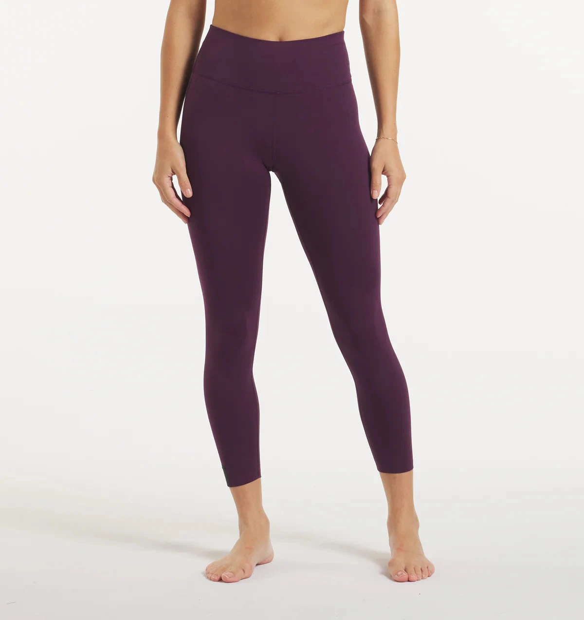 Women's High-Rise 7/8 Leggings - Performa Peachskin Athletic Pants in Dark Plum 1 Women's High-Rise 7/8 Leggings - Performa Peachskin Athletic Pants in Dark Plum