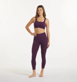 Women's High-Rise 7/8 Leggings - Performa Peachskin Athletic Pants in Dark Plum 5 Women's High-Rise 7/8 Leggings - Performa Peachskin Athletic Pants in Dark Plum -TCRunning Shop UNRL 2024 08 02 KB8378