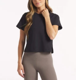 Boxy Ultra Crop Tee for Women - Premium Soft Modest Top