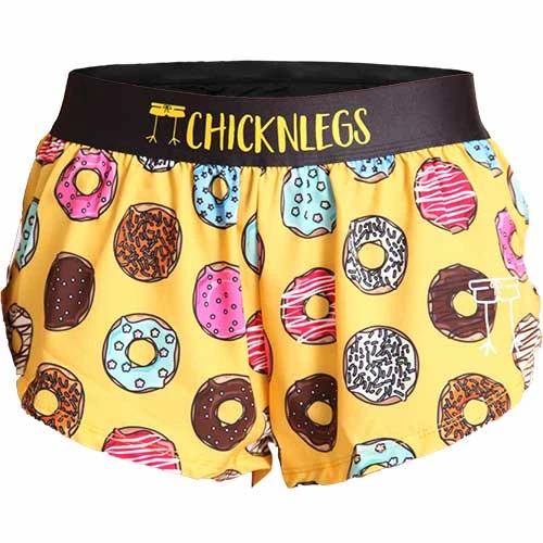 Salty Donuts Women's 1.5" Running Split Shorts 1 Salty Donuts Women's 1.5" Running Split Shorts