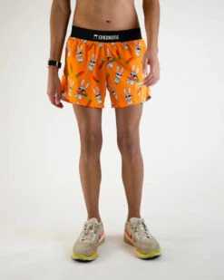 ChicknLegs Men's Bad Bunny 4" Half Split Running Shorts