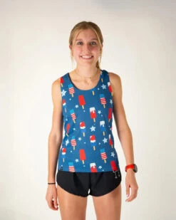 ChicknLegs Women's USA Popsicles Performance Singlet