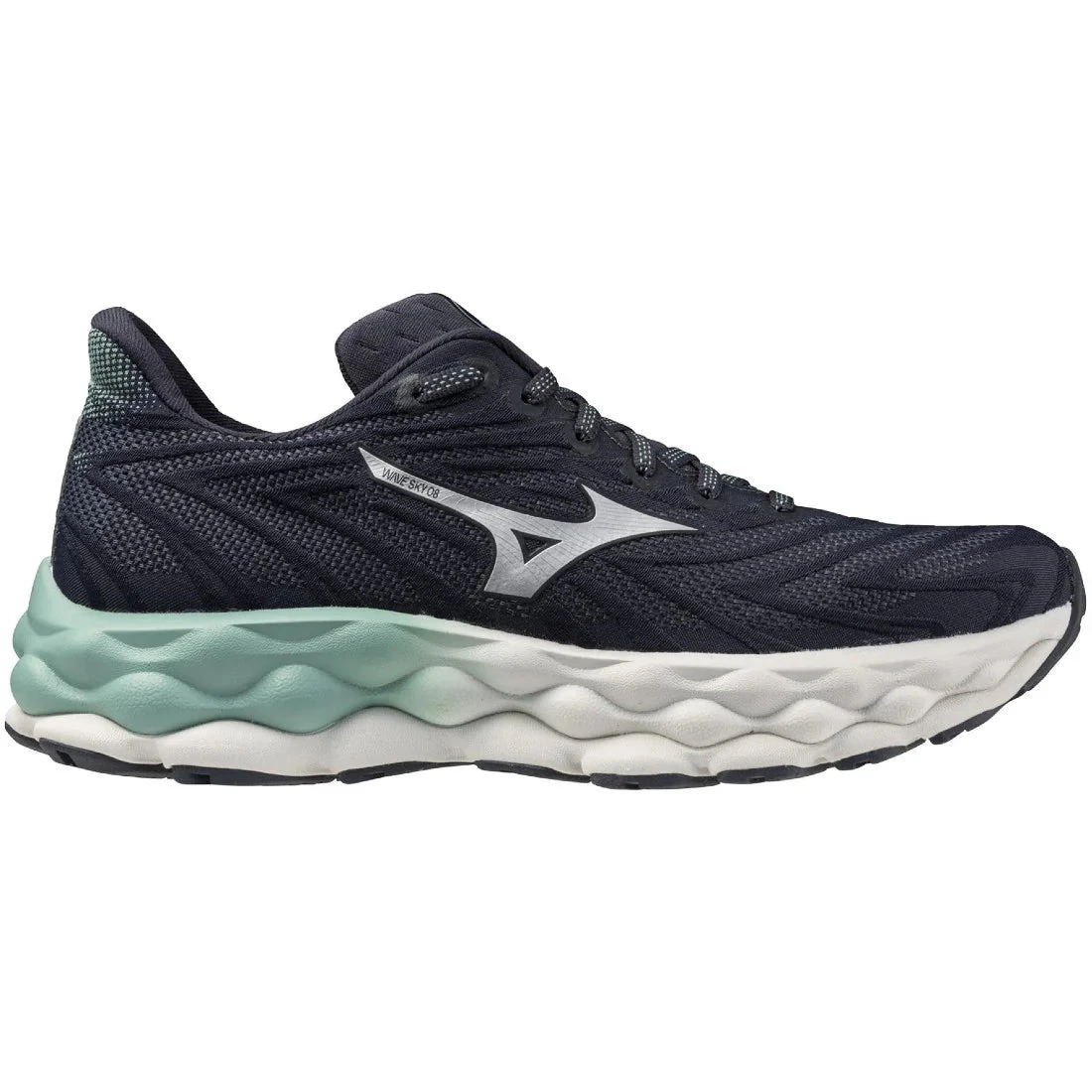 Mizuno Women's Wave Sky 8 (5373 - India Ink/Silver) 1 Mizuno Women's Wave Sky 8 (5373 - India Ink/Silver)