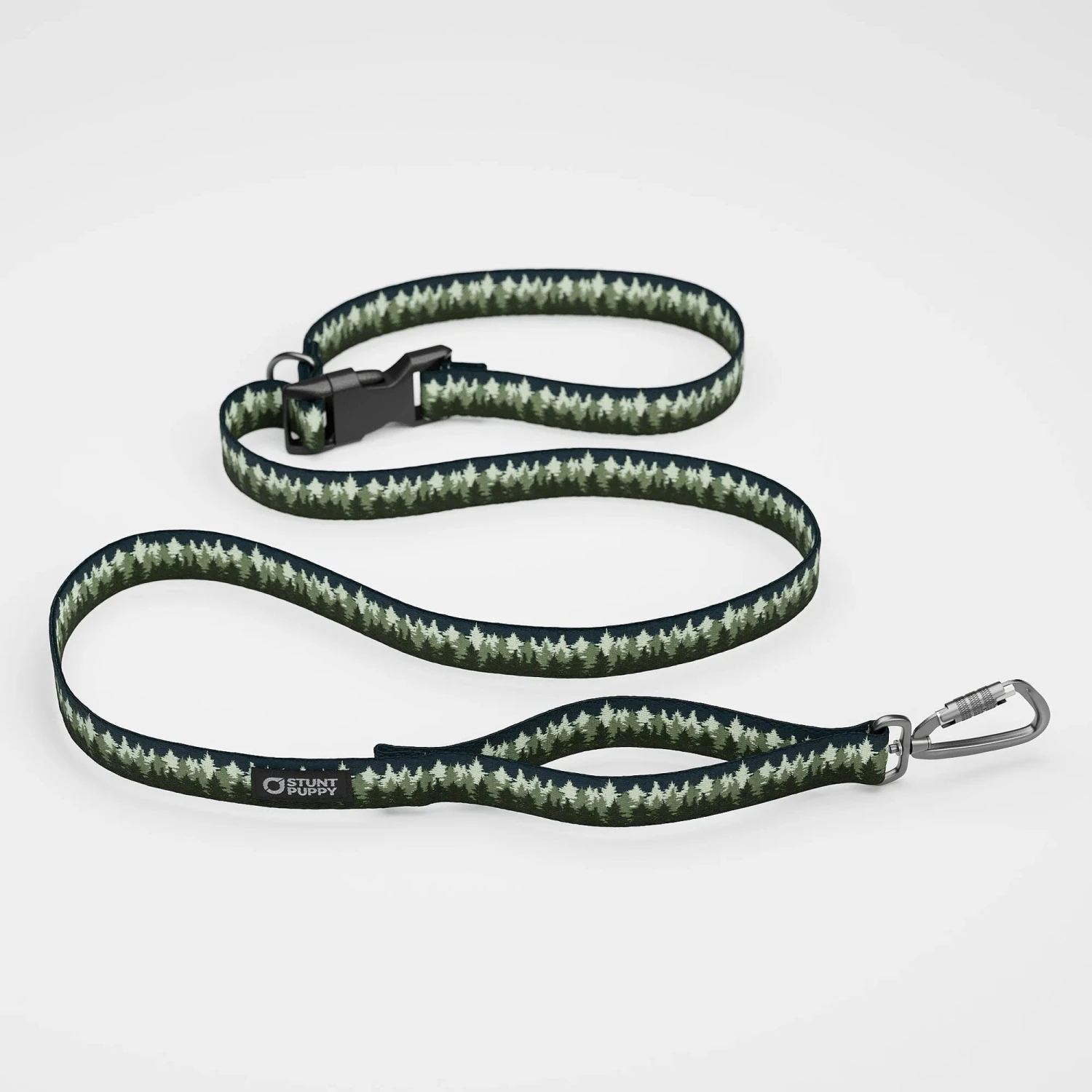 Stunt Puppy Stunt Runner Hands-Free Dog Leash - Pines Green 1 Stunt Puppy Stunt Runner Hands-Free Dog Leash - Pines Green
