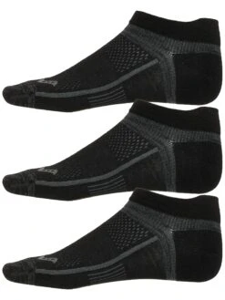 Saucony Inferno UltraLight No Show Socks 3-Pack (002 - Black)