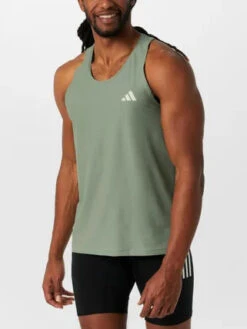 ADIDAS Men's Own The Run Base Tank (Silver Green)