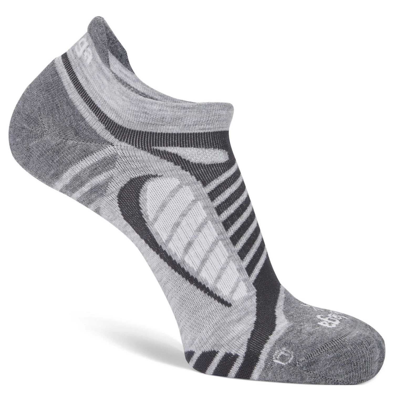 Balega UltraLight No Show Running Socks SP23 (Grey/White) 2 Balega UltraLight No Show Running Socks SP23 (Grey/White) - Image 2